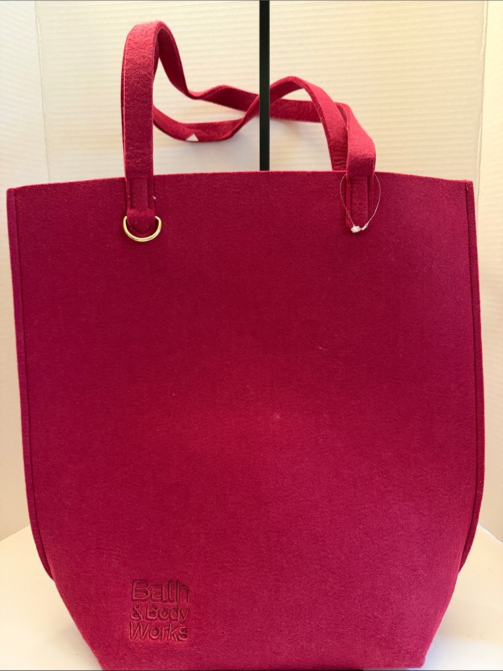 Bath & Body Works Wine Red Felt Tote Bag NWOT